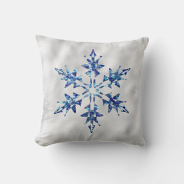 kerstblauwe marinesnowflake kussen