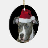 Kerstblauwe pincel keramisch ornament (Rechts)