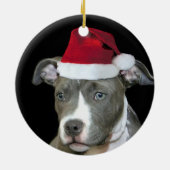 Kerstblauwe pincel keramisch ornament (Achterkant)