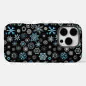 kerstblauwe sneeuwvlokken Case-Mate iPhone case (Achterkant (horizontaal))
