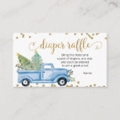 Kerstblauwe vrachtwagen, luidere rackbehuizing informatiekaartje (Voorkant)