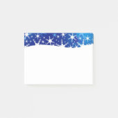 kerstblauwe wintersneeuwvlokken post-it® notes (Voorkant)