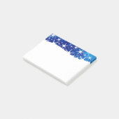 kerstblauwe wintersneeuwvlokken post-it® notes (Schuin)