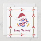 KerstblauwSnoep Lijst  Feestdagenkaart (Voorkant)