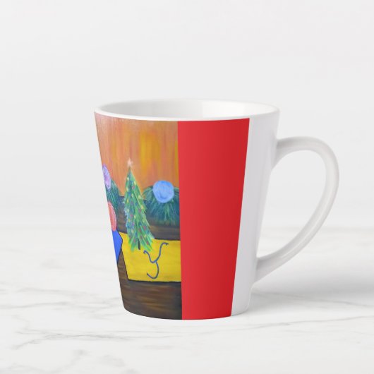 Kerstblijdschap Latte Mok (Rechts)
