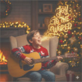 KERSTBlijdschap THEMA ZINGENDE KINDEREN Sticker (Voorkant)