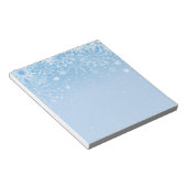 kerstblocnote Blue Snowflakes Notitieblok (Schuin)