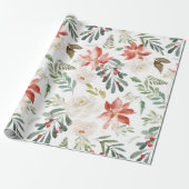 Kerstbloem Cadeaupapier (Uitgerold)