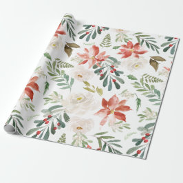 Kerstbloem Cadeaupapier