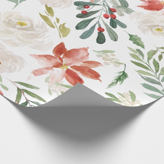 Kerstbloem Cadeaupapier (Hoek)