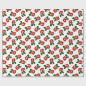 kerstbloem cadeaupapier (Vlak)