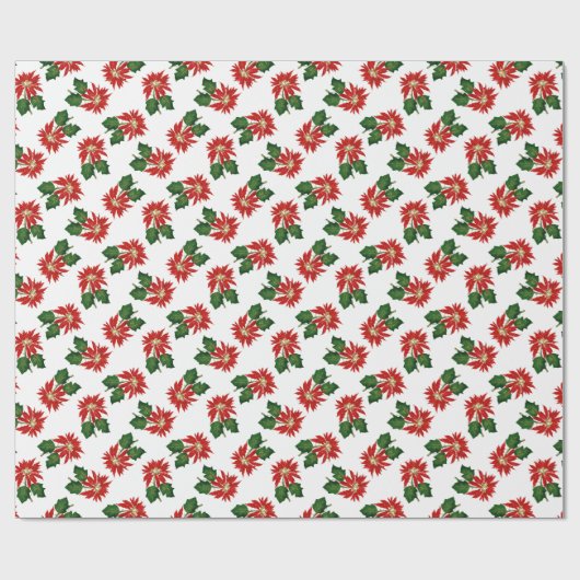 kerstbloem cadeaupapier (Vlak)