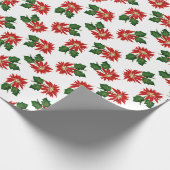 kerstbloem cadeaupapier (Hoek)