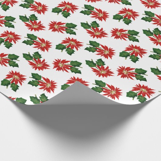 kerstbloem cadeaupapier (Hoek)