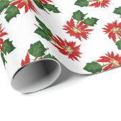 kerstbloem cadeaupapier (Rol Hoek)