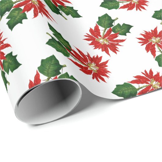 kerstbloem cadeaupapier (Rol Hoek)