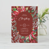 Kerstbloem en bladeren Waterverf 2 Kaart (Staand voorkant)