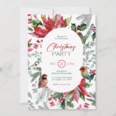 Kerstbloem en bladeren Waterverf Kaart (Voorkant)