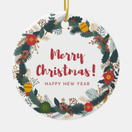 kerstbloem keramisch ornament