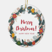 kerstbloem keramisch ornament (Links)