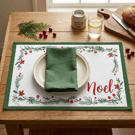 Kerstbloem kerstmat - Groen Placemat