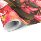 kerstbloem Poinsettia Cadeaupapier (Rol Hoek)