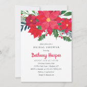 Kerstbloem Poinsettia Vrijgezellenfeest Kaart (Voorkant)