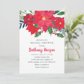 Kerstbloem Poinsettia Vrijgezellenfeest Kaart (Staand voorkant)