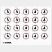 Kerstbloem - Ronde Sticker (Vel)