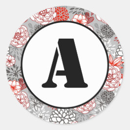 Kerstbloem - Ronde Sticker
