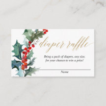 Kerstbloem rood groen goud luier verloting