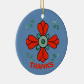 Kerstbloem,, toevoegen, tekst bewerken keramisch ornament (Rechts)
