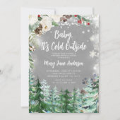 Kerstbloem Witte Sneeuwvlokken Geslacht Reveal Kaart (Voorkant)