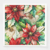 Kerstbloemen 01 servet (Voorkant)