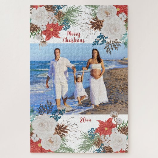 kerstbloemen - Aangepaste foto Legpuzzel (Verticaal)