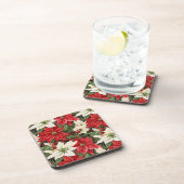 kerstbloemen bier onderzetter (Rechterzijde)