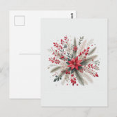 kerstbloemen briefkaart (Voorkant / Achterkant)