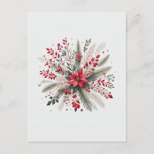 kerstbloemen briefkaart (Voorkant)