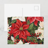 kerstbloemen briefkaart (Voorkant / Achterkant)