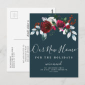 kerstbloemen briefkaart bekendmaking (Voorkant / Achterkant)