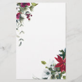 Kerstbloemen Briefpapier (Voorkant)