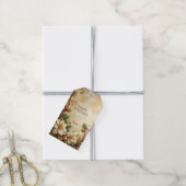 Kerstbloemen Cadeaubijsluiter Cadeaulabel (Met Touw)