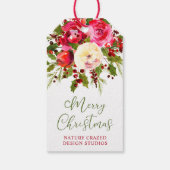 Kerstbloemen Cadeaulabel (Achterkant)