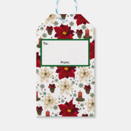 Kerstbloemen Cadeaulabel