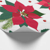 kerstbloemen cadeaupapier (Hoek)