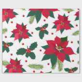 kerstbloemen cadeaupapier (Vlak)