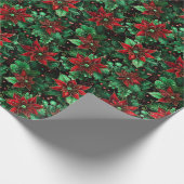 kerstbloemen cadeaupapier (Hoek)