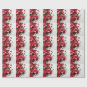 kerstbloemen cadeaupapier (Vlak)