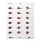 kerstbloemen cadeaus voor Label (Full Sheet)