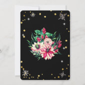 Kerstbloemen Diamanten cute Kaart (Achterkant)